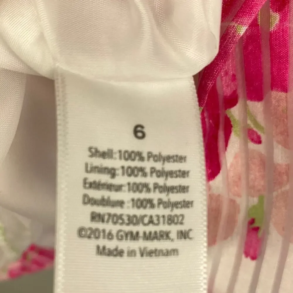 Gymboree Pink & White Floral Tank Dress Size 6